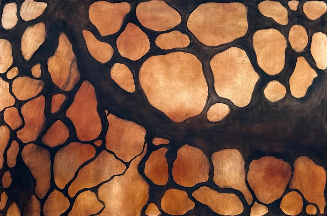 Interstice, 2026 — earth pigments on canvas